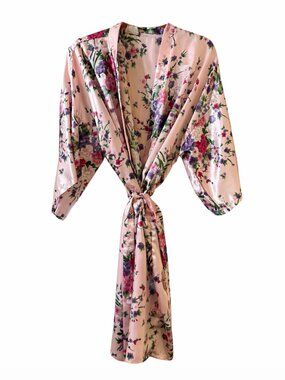 🪩 2/20 Eplaza Pink Floral Satin Robe XL